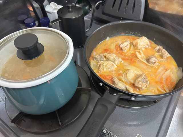 カレー作った！&amp; 鶏肉を白ワインで煮た！ &amp; 豚汁作った！